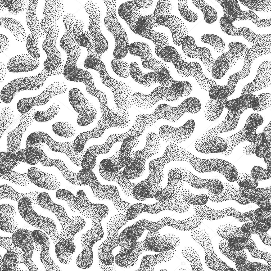 Vector Abstract Stippled Weird Seamless Pattern