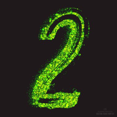 Vektör toksik yazı tipi 001. Sayı 2