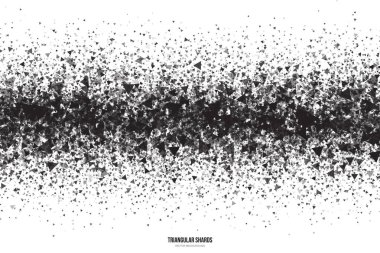 Vektör beyaz arka planda siyah üçgen parçaları