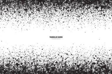 Vektör beyaz arka planda siyah üçgen parçaları