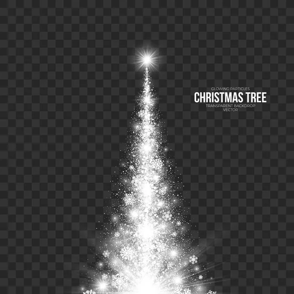 透明な背景のベクトル上に様式化されたクリスマス ツリー — ストックベクタ