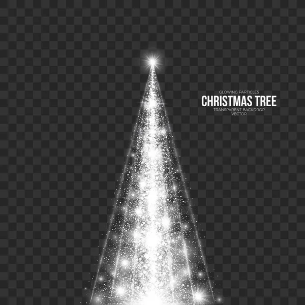 程式化的圣诞树上透明背景矢量 — 图库矢量图片