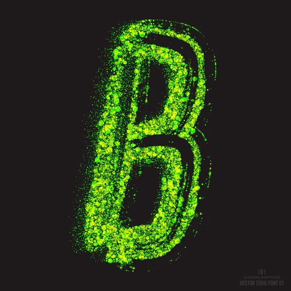 Vector giftige lettertype 001. Letter B — Stockvector