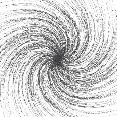 Elle çizilmiş vektör soyut dön satırları doku