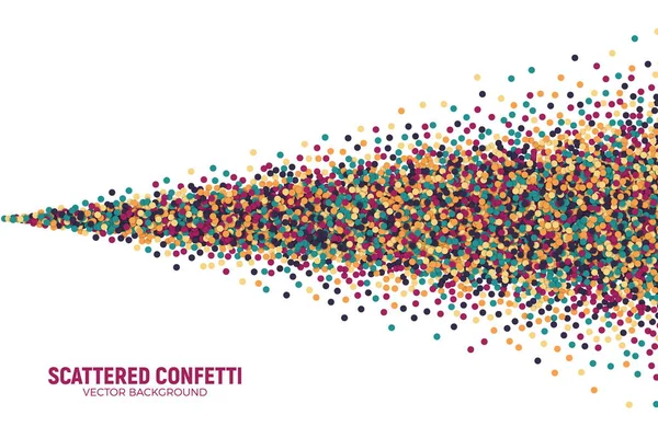 Vektör dağınık rengarenk konfeti beyaz arka plan