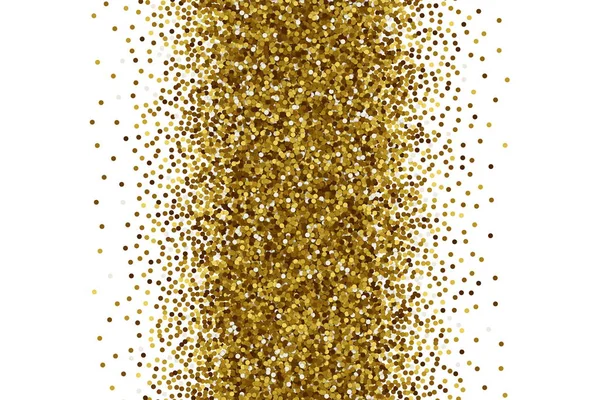 Vetor espalhado dourado Confetti fundo branco — Vetor de Stock