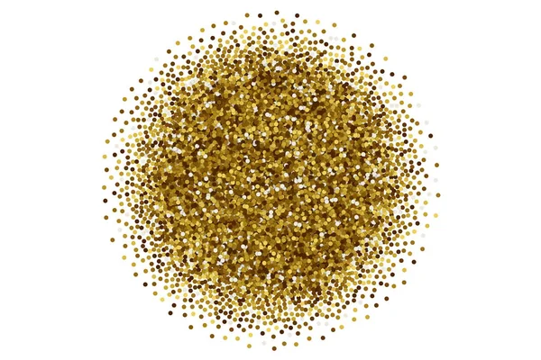 Vector verspreid gouden Confetti witte achtergrond — Stockvector