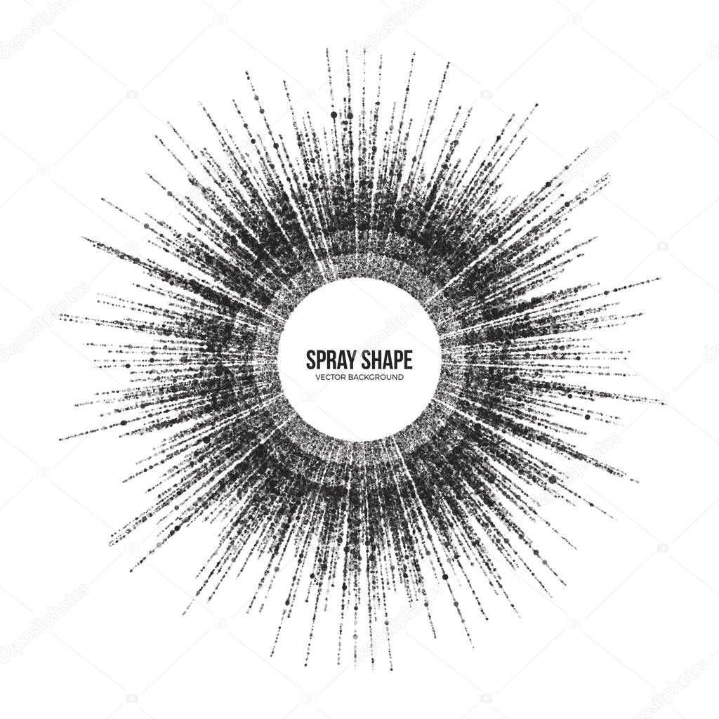 Radial Scatter Abstract Vector Round Particles