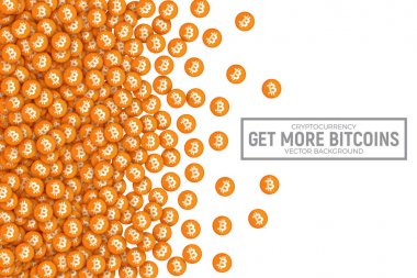 Vektör 3d Cryptocurrency Bitcoin simgeleri