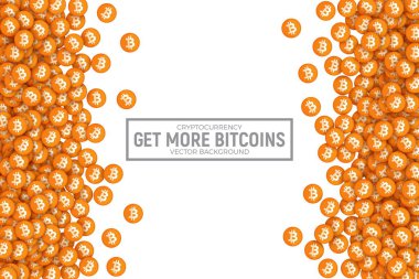 Vektör 3d Cryptocurrency Bitcoin simgeleri