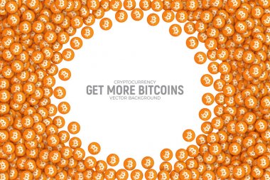 Vektör 3d Cryptocurrency Bitcoin simgeleri