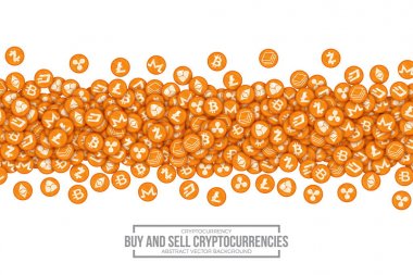 Vektör 3d Cryptocurrency Bitcoin simgeleri