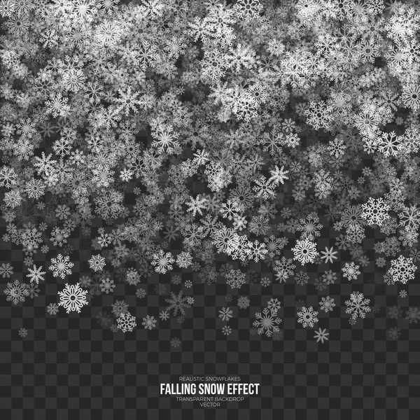 Vector van vallende sneeuw 3D-Effect — Stockvector