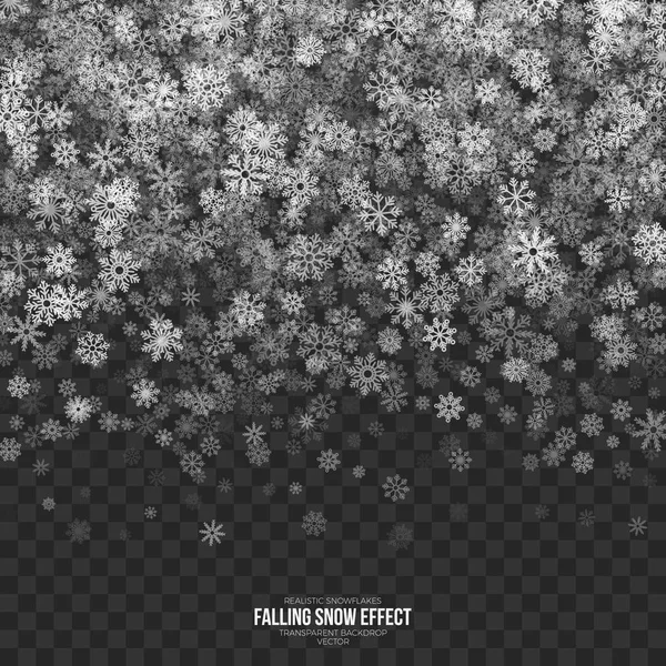 Vector van vallende sneeuw 3D-Effect — Stockvector