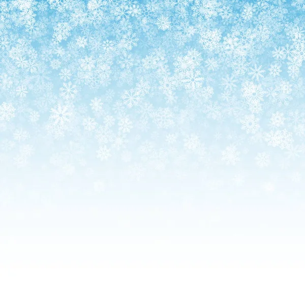 3D Vector Falling Snow Effect — Stock Vector