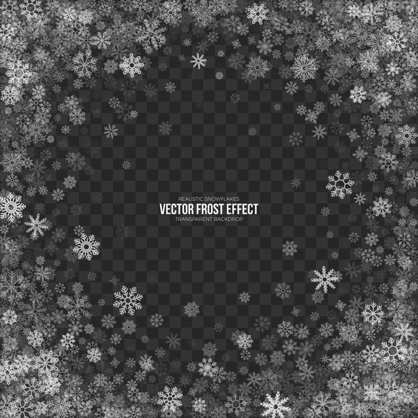 Schnee 3d Vektor Frosteffekt — Stockvektor