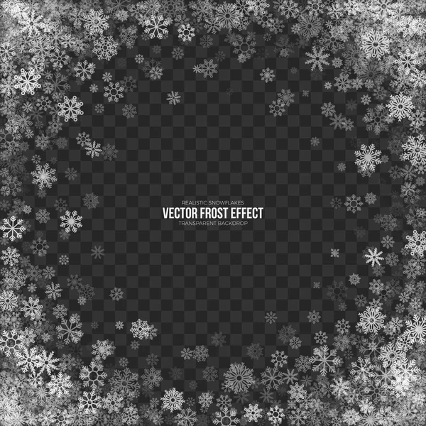 Snow 3D Vector Frost Effect — Stock Vector