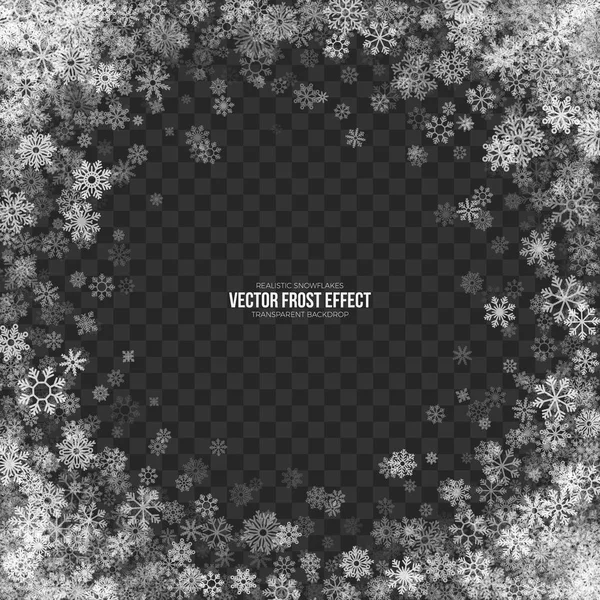Schnee 3d Vektor Frosteffekt — Stockvektor