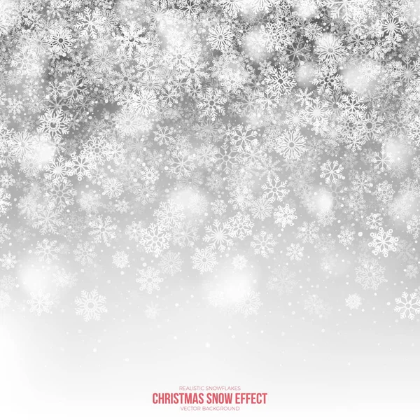 Kerst sneeuw 3D-Vector Effect — Stockvector