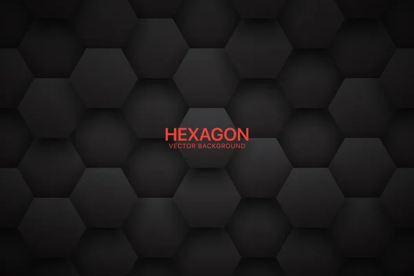 3d Vector Technologische Hexagonale Blokken Donkergrijs Abstracte achtergrond — Stockvector