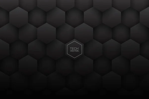 Dark Gray 3d Vector Hexgons Abstract Background — стоковий вектор