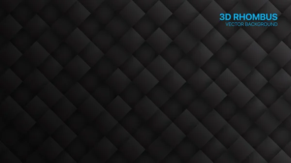 3d Vektör Rhombus Teknolojisi Soyut Koyu Gri Arkaplan