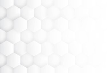 3d Altıgenler Yüksek Teknoloji Beyaz Soyut Arkaplan