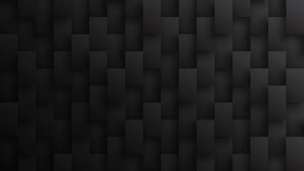 Minimalist Black 3D Rectangle Blocks Conceptual Tech Dark Gray Abstract Background — 스톡 사진