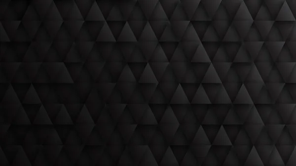 Render 3D Triangolo particelle ad alta tecnologia scuro minimalista nero astratto sfondo — Foto Stock