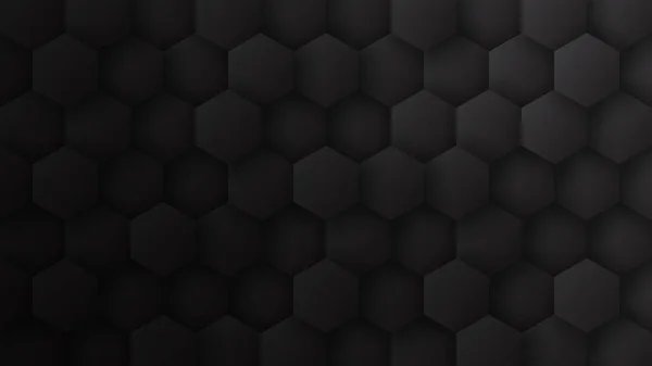 3D Hexagon mönster mörkgrå minimalistisk abstrakt bakgrund — Stockfoto