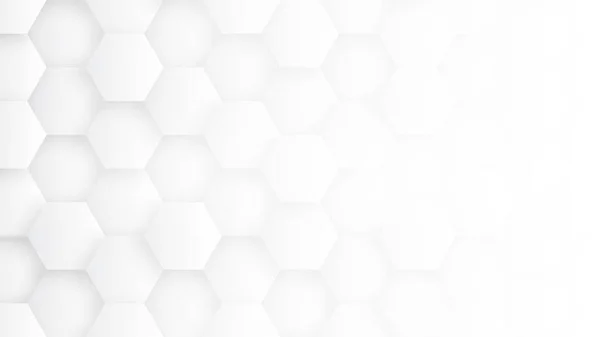 White 3d Hexagons Hight Technology Minimalist Αφηρημένο φόντο — Φωτογραφία Αρχείου