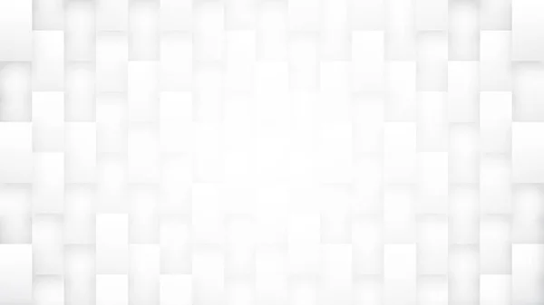 3d Prostokątne cząstki Minimalistyczny technologiczny biały streszczenie tło — Zdjęcie stockowe
