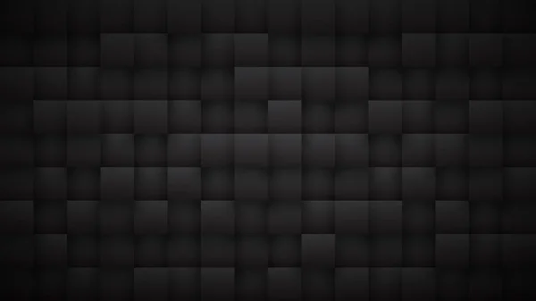 3D Tetragonal Blocks High Technology Dark Gray Abstract Background — ストック写真