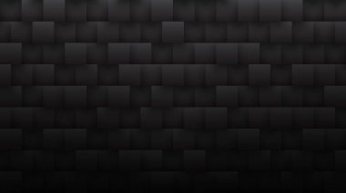 Dark Gray Rendered 3D Squares Tech Minimalist Black Abstract Background