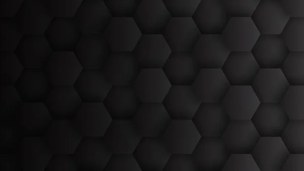 Dark Gray 3d Hexagon Technology Мінімаліст Black Abstract Background — стокове фото