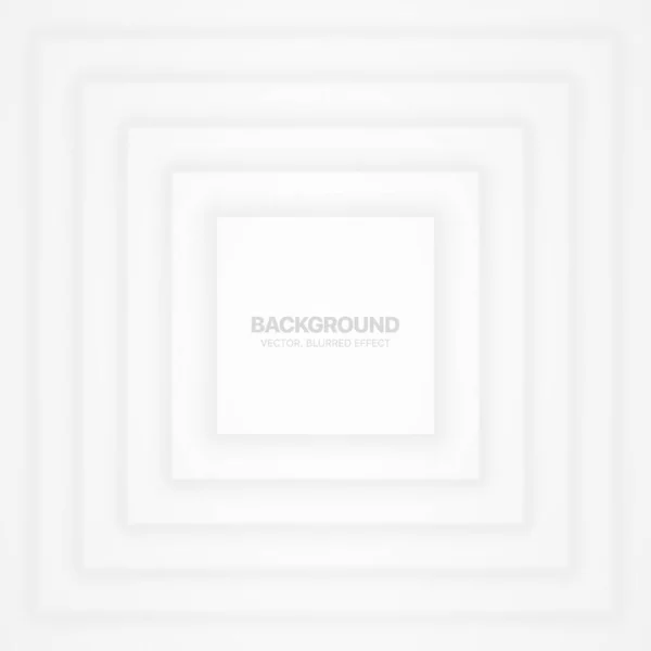 3D Vector Squares Minimalist White Abstract Background Blurred Effect — 스톡 벡터