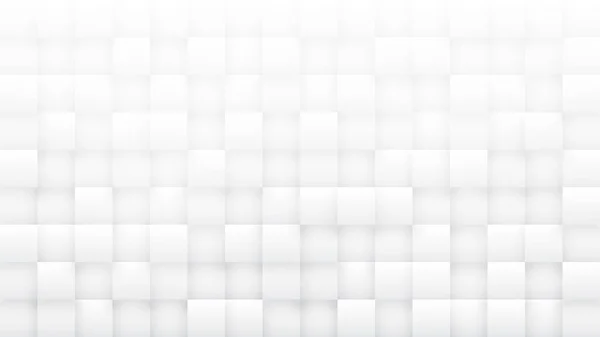 3D квадратов высоких технологий Минималистский белый абстрактный фон — стоковое фото