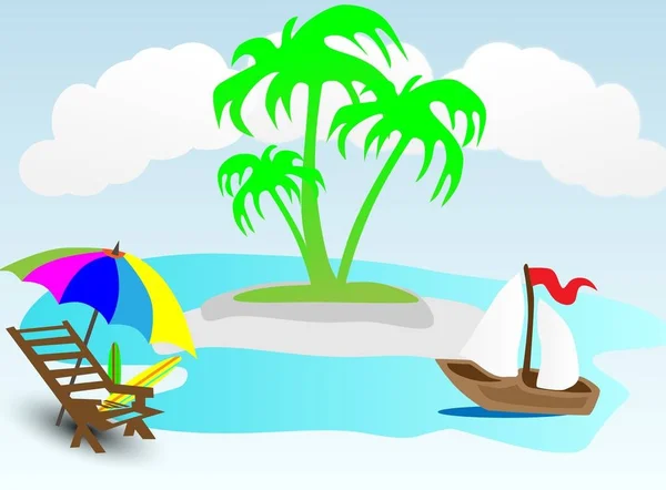 Letní Dovolená Cruise Beach Resort Ikony Pro Design Ilustrace — Stockový vektor