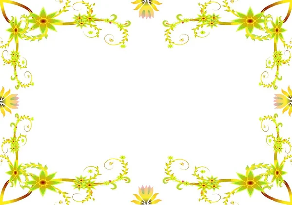 Cadres Fleurs Adaptés Aux Invitations Mariage Aux Cartes Anniversaire — Image vectorielle