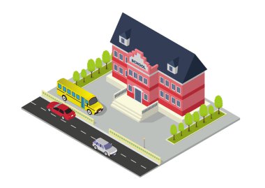 izometrik okul binası