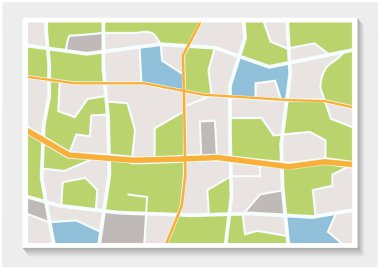 şehir haritası. vektör çizim