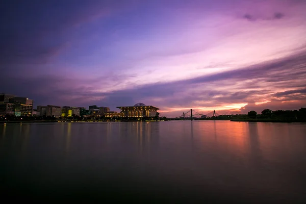 Scenery Sunset Putrajaya Soft Focus Motion Blur Visible Noise Due — Stock Photo, Image