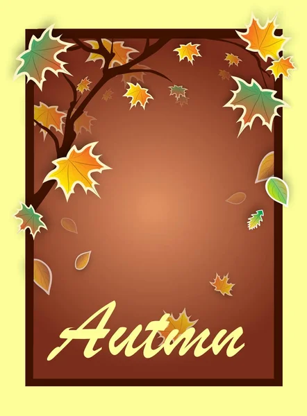 Herbstlicher Rahmen mit hellen Ahornblättern / herbstlicher Rahmen mit hellen Ahornblättern — Stockvektor