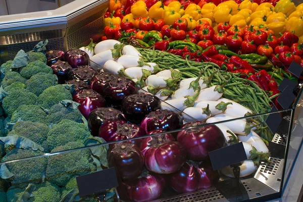 Montón Verduras Frescas Diversas Mercado —  Fotos de Stock
