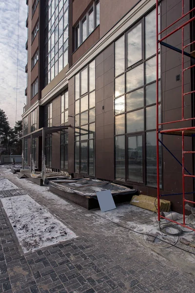 Weergave Van Gebouwen Bewolkte Dag — Stockfoto