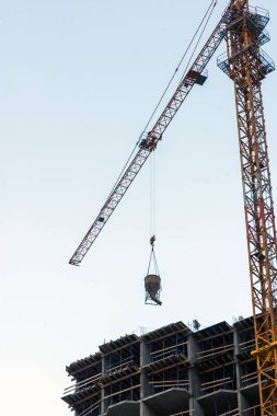  Ukrayna, Brovary 13 Kasım 2017: bir konut ev inşaatı için temel atma