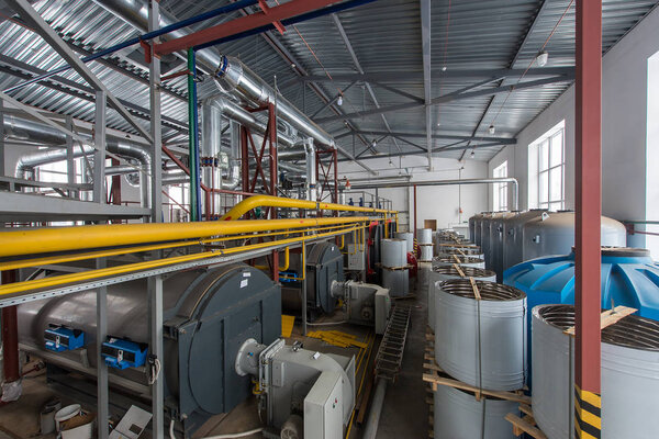 Brovary, Ukraine 02/13/2017: boiler station in Brovary