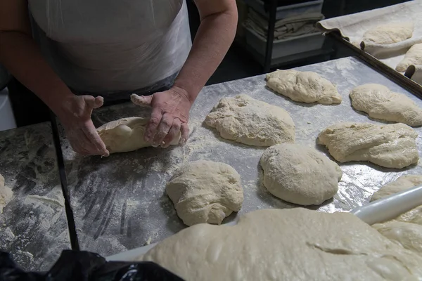 Production of bakery products in a private bakery — Stock Photo, Image