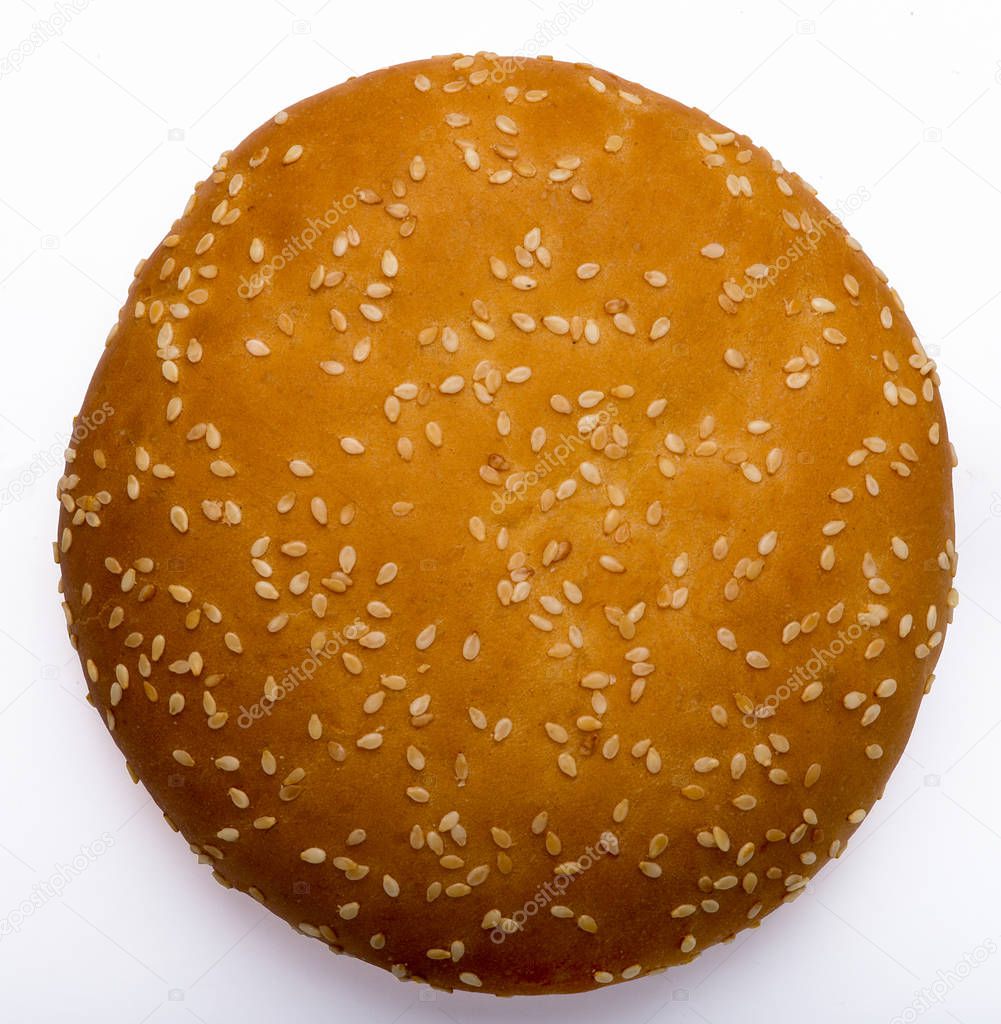 burger shot on a white background, in layers, individually