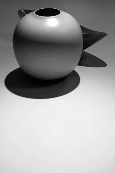 Modern Vases Table Shadow Modern Interior Minimalism Style Black White — Stock Photo, Image